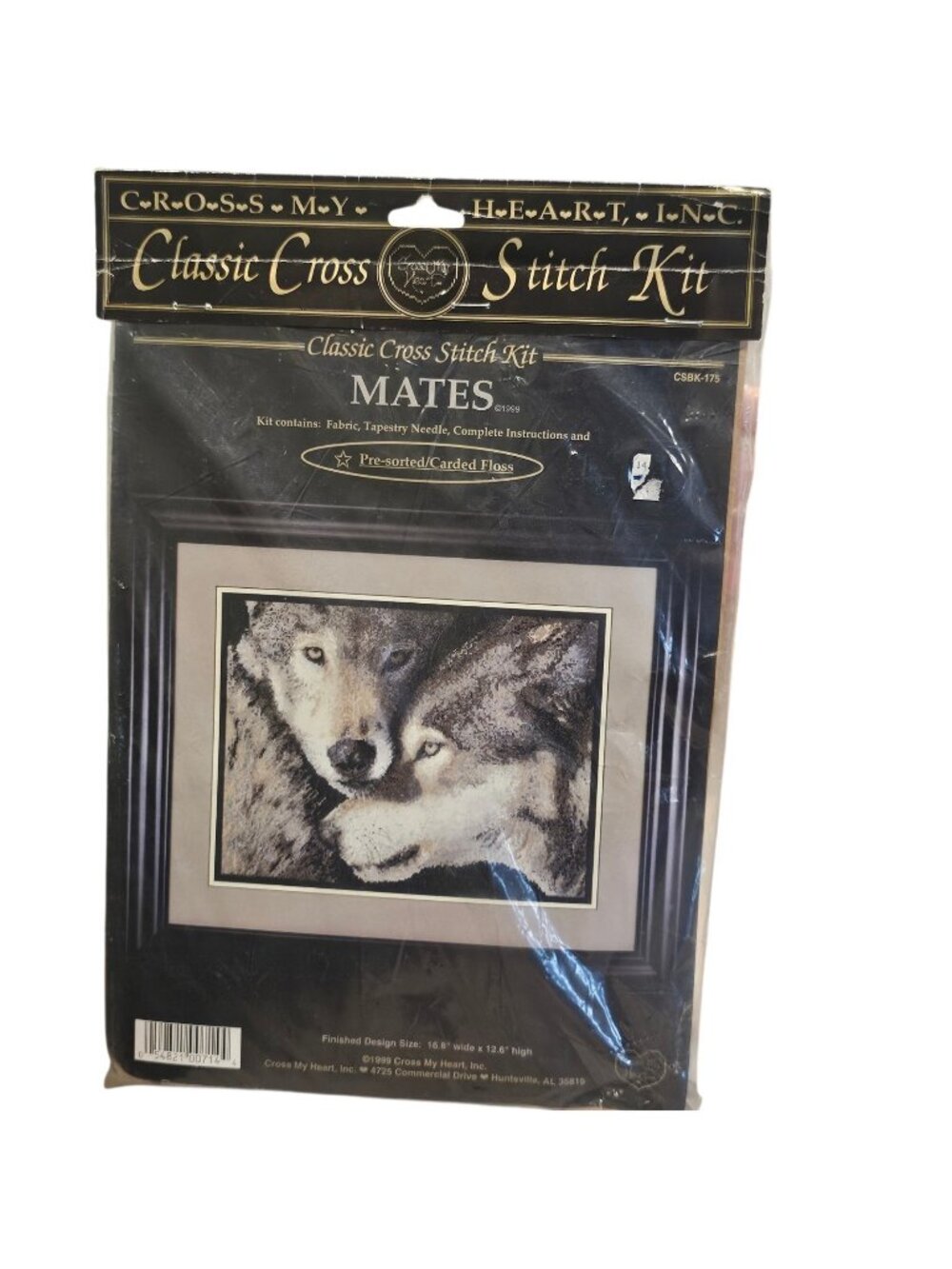 Cross My Heart Classic Cross Stitch Kit Mates CSBK-175 1999 Wolves Wolf Sealed